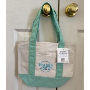 Trader Joe’s Cream and Green Tote Bag